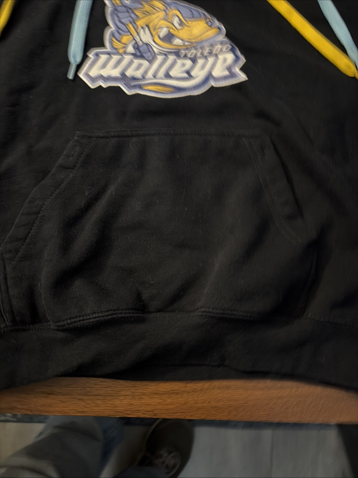 Pennant Men’s Extra Small Toledo Walleye Hoodie Sweatshirt Long Sleeve Dark Blue