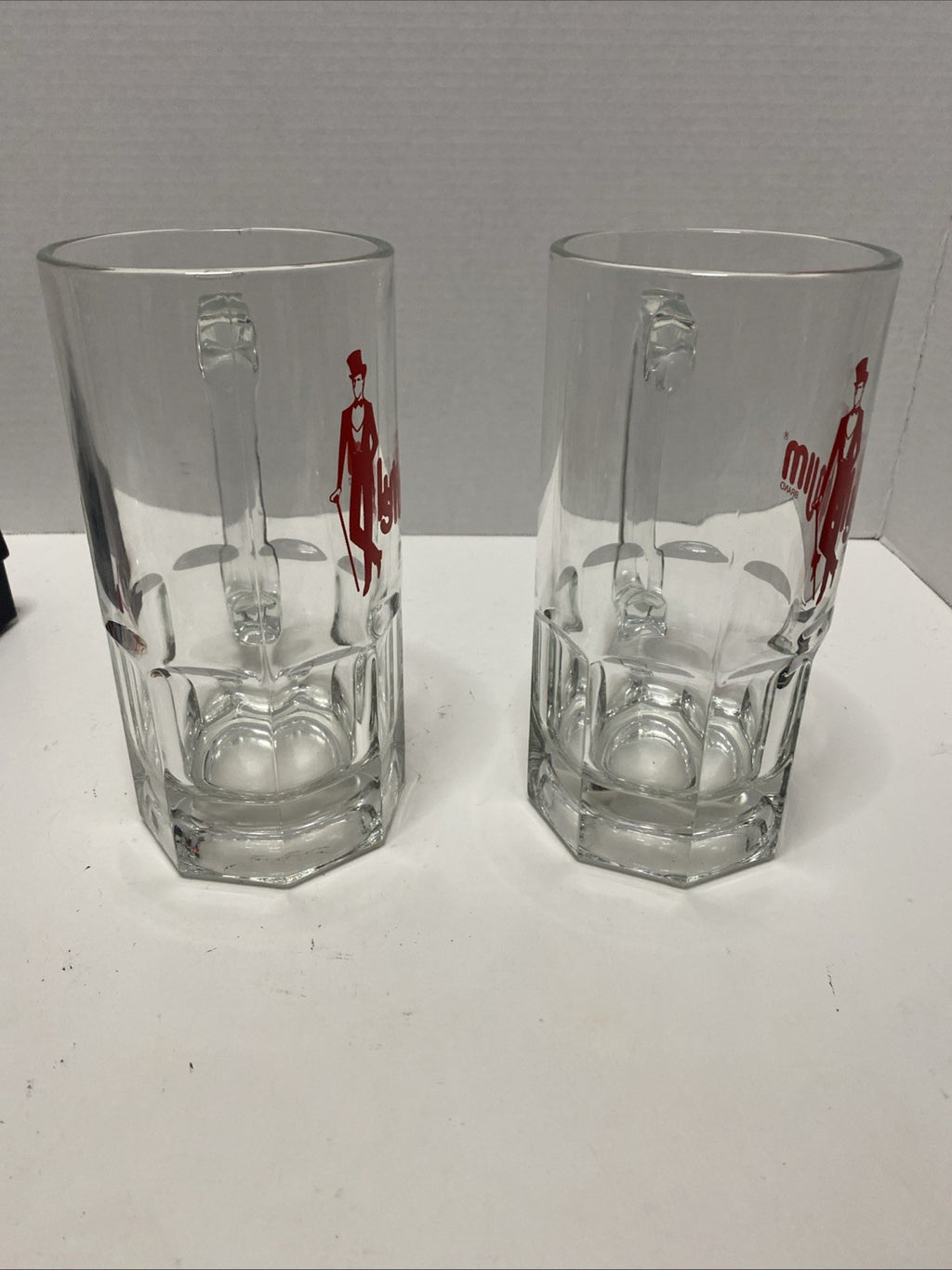 VINTAGE SLIM JIM BEER MUGS, 8 INCHES, SET OF 2