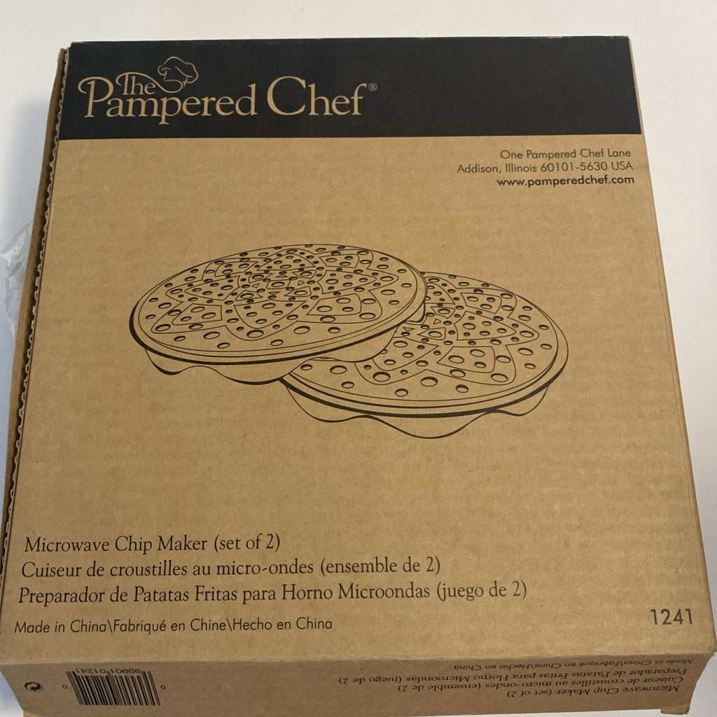 Pampered Chef Microwave Chip Maker 1241  Homemade Potato Chips New Set 2