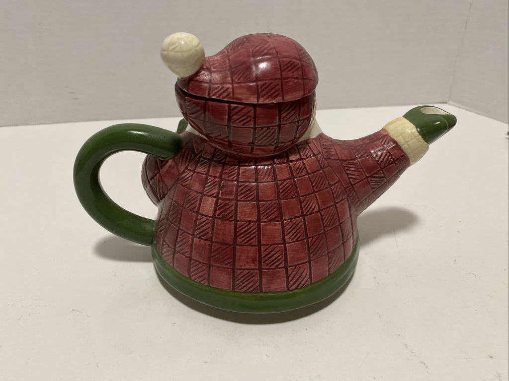 Susan Winget Certified International Company Stacking  Santa Teapot Top Only
