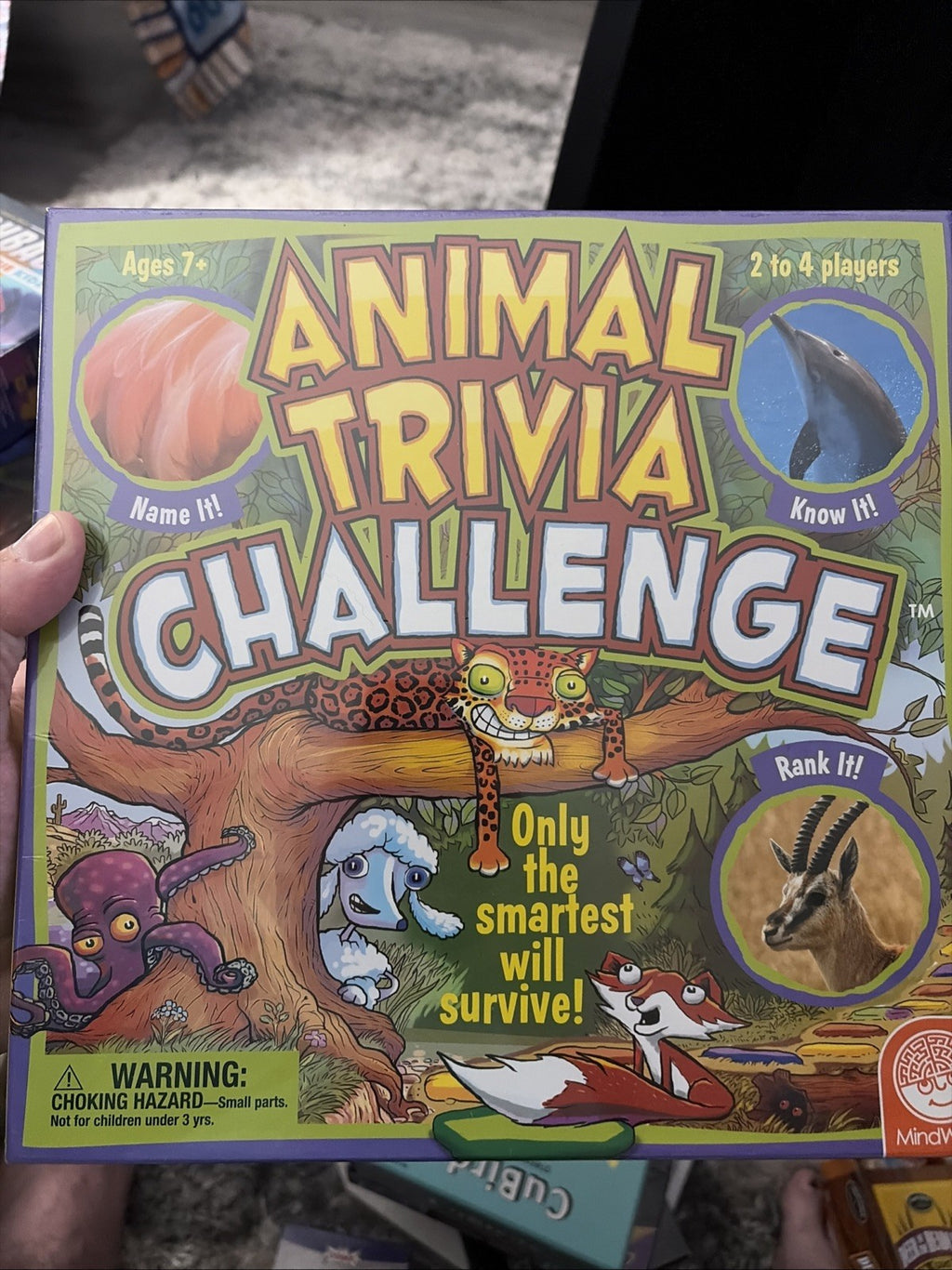Animal Trivia Challenge Boardgame Game by MindWare 682334 Sealed NEW
