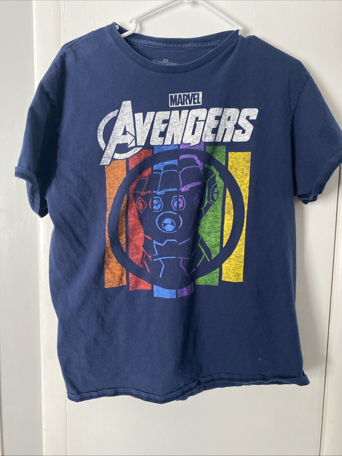Marvel Avengers Graphic T-Shirt Blue (Size: L)