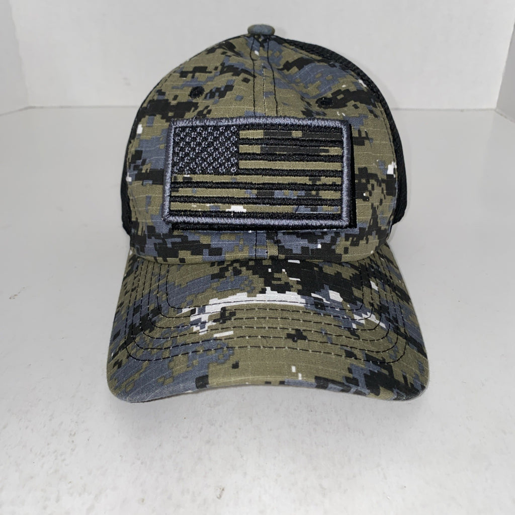USA FLAG MILITARY TACTICAL DETACHABLE BASEBALL CAP HAT GREEN ACU CAMO