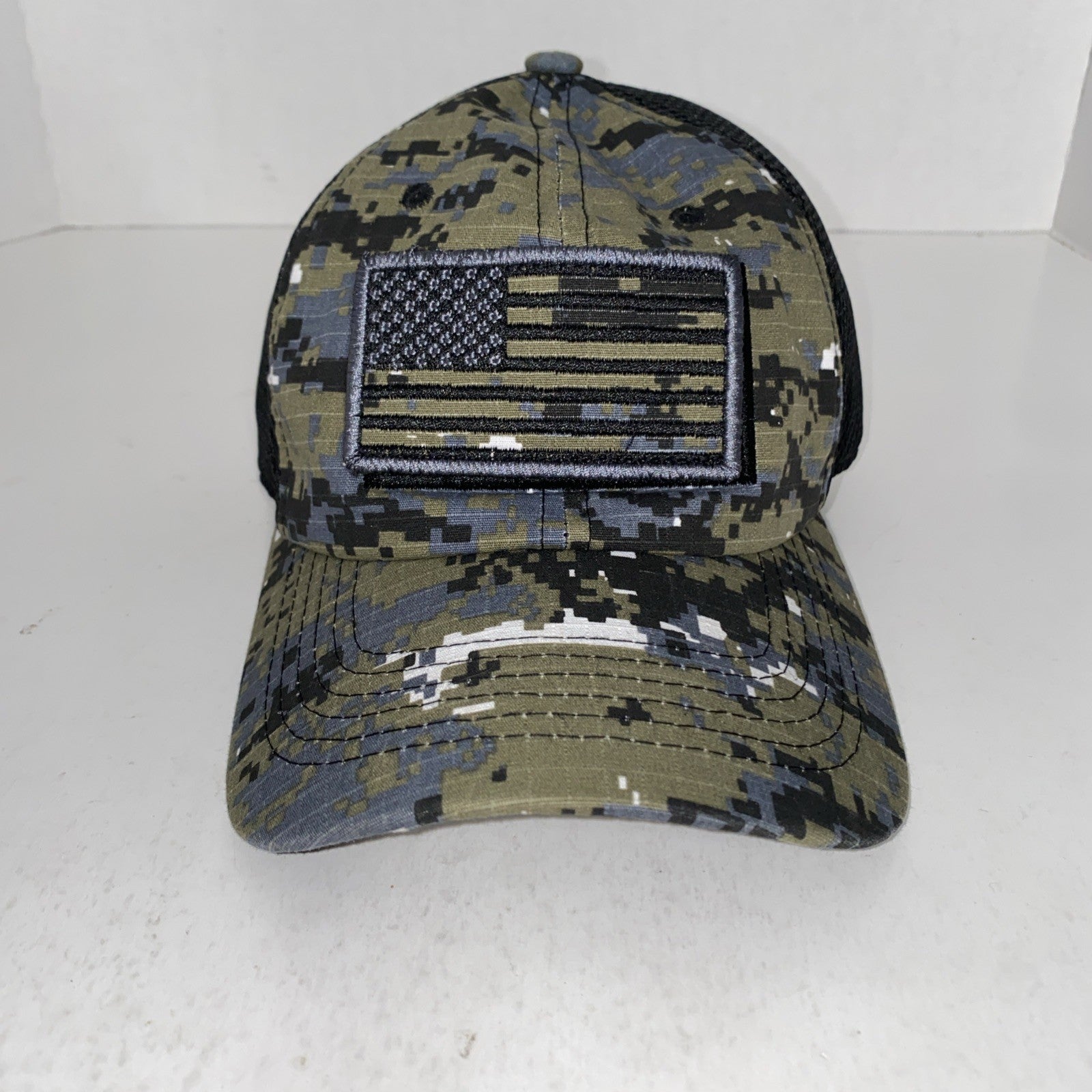 USA FLAG MILITARY TACTICAL DETACHABLE BASEBALL CAP HAT GREEN ACU CAMO