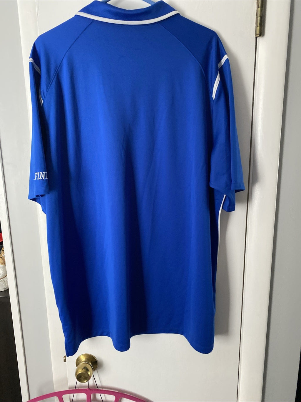 Nike Men’s Dri-Fit Blue Polo Shirt Size XL “FINDLAY” On Sleeve