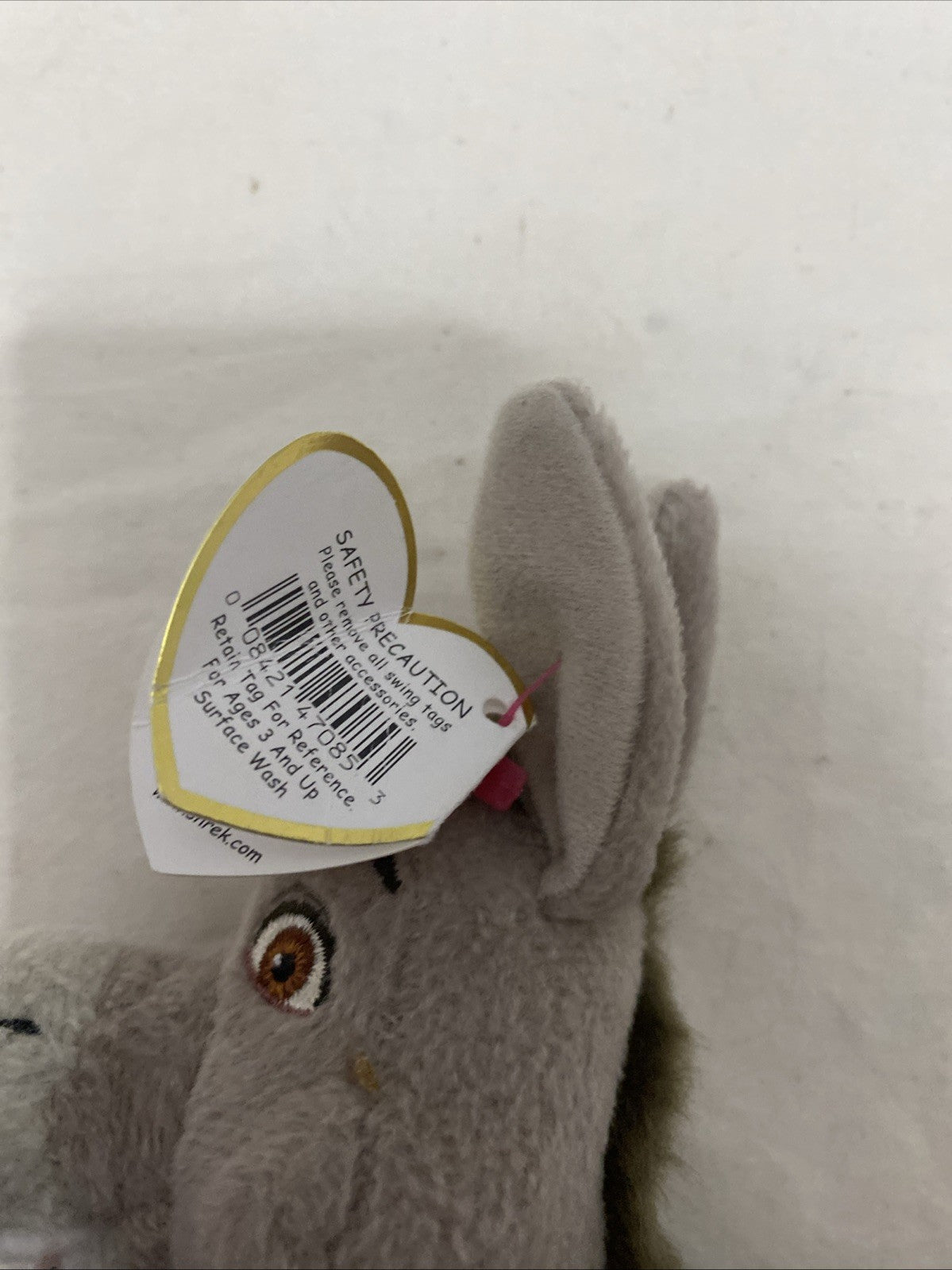 VTG TY Beanie Babies Donkey Shrek The Third Plush Toy 2007 Stuffed Rare