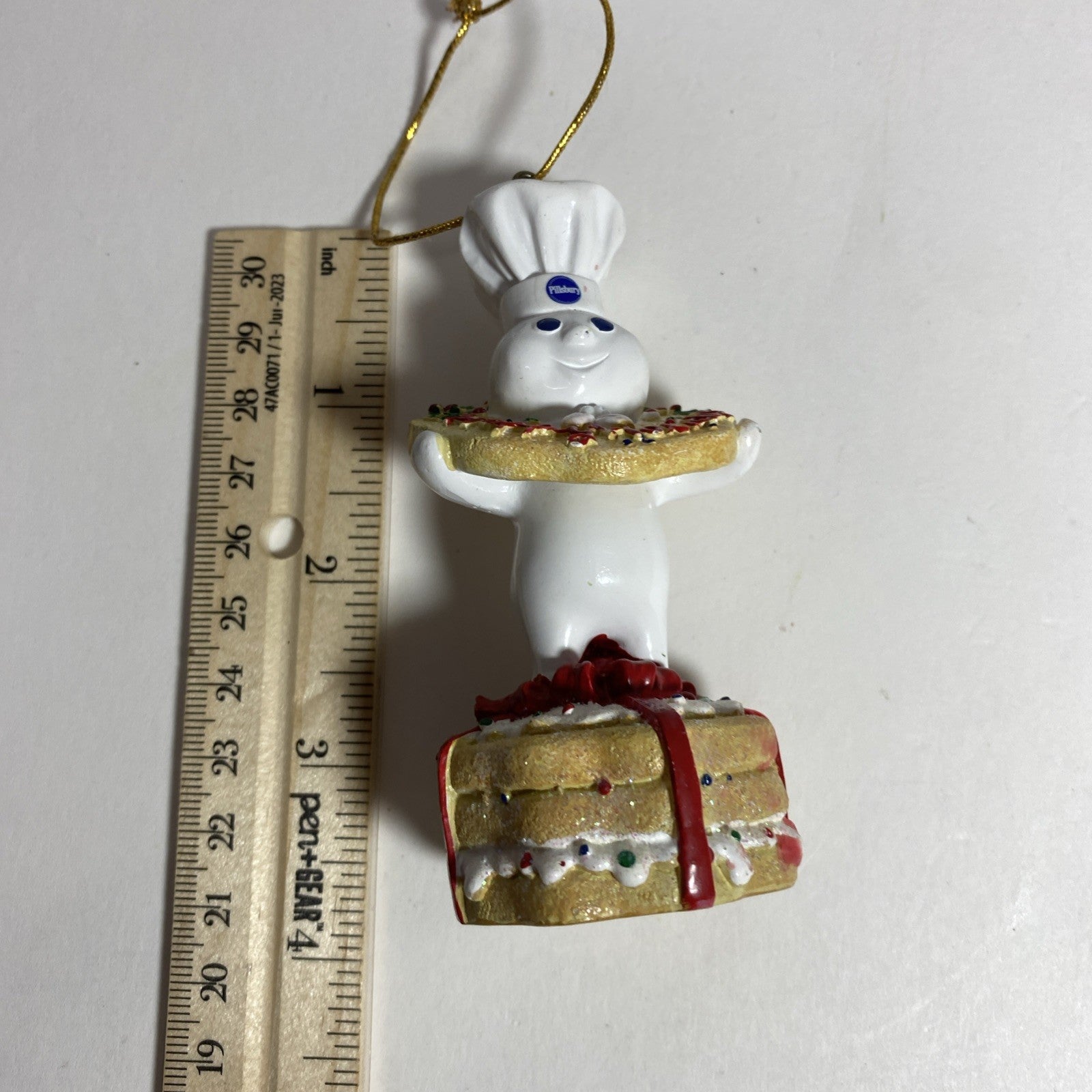 Vintage 2003 Pillsbury Dough Boy Shortbread Sugar Cookies Christmas Ornament 4"
