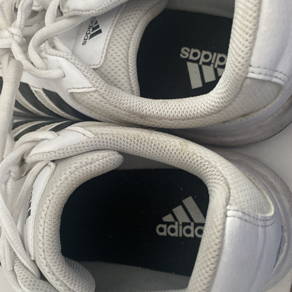 Adidas Men’s Size 9.5 Golf Shoes Sneakers White Black Cleats Spikes BO