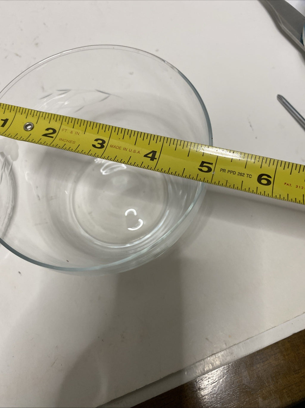 Vintage Etched Glass Apple Jar