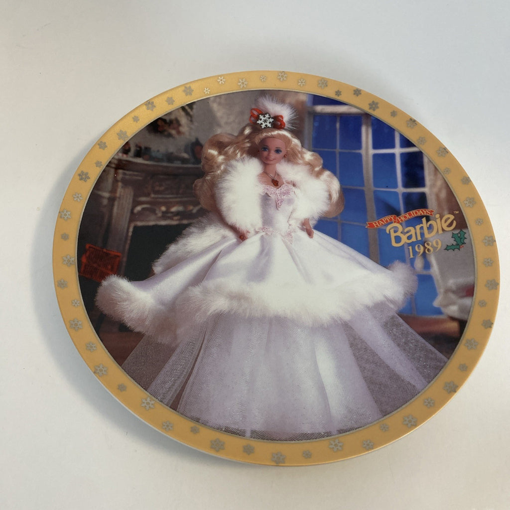 Barbie Collector Plate 8.25" Happy Holidays Barbie 1989 Limited Edition #23216