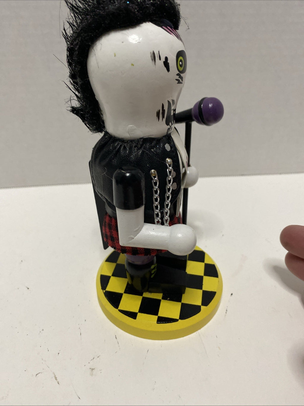 World Market 2014 Zombie Punk Rock Nutcracker Singer Halloween 7" Tall