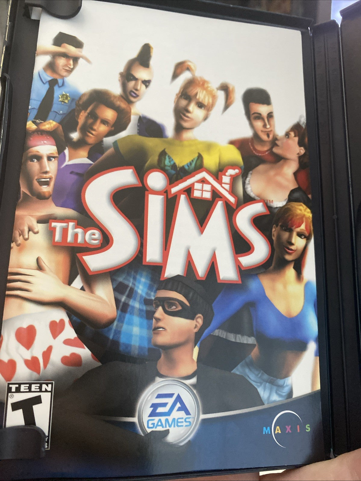 The Sims (Sony PlayStation 2, 2003) CIB Complete Black Label In Rental Case