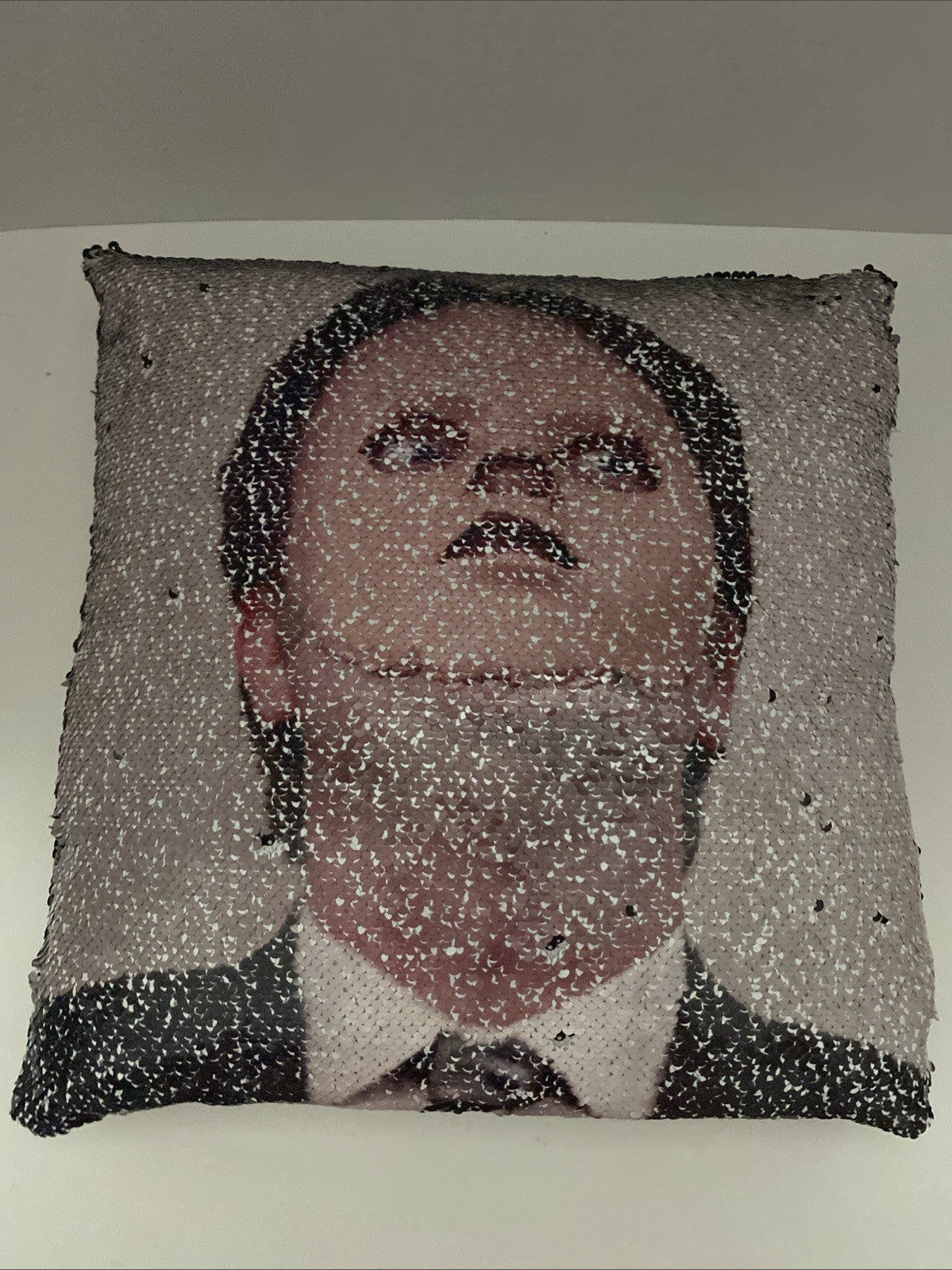 The Office DWIGHT SCHRUTE Flip Sequins Pillow Cover 15x15 With Pillow