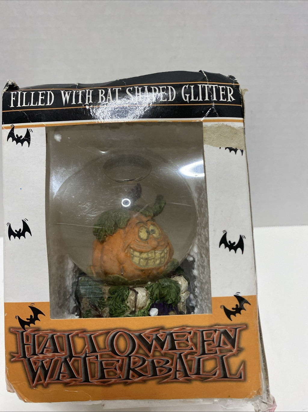 Halloween Snow Globe PUMPKIN BATS Home Holiday Decor