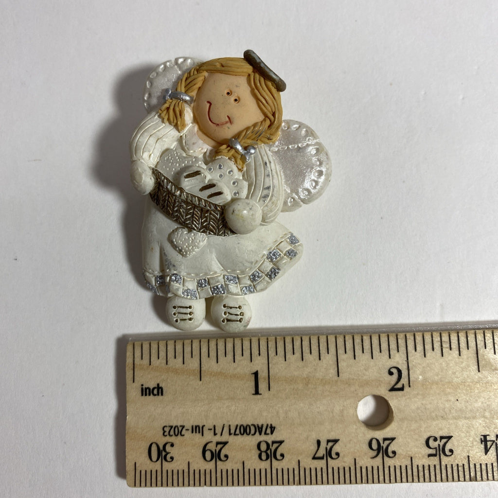 Vintage Brooch / Pin - Large Cartoon Like Angel