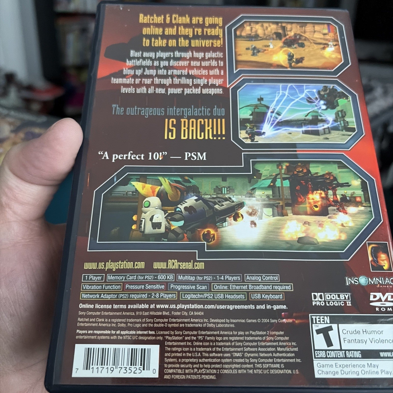 Ratchet and Clank Up Your Arsenal Sony PS2 PlayStation 2 With Case