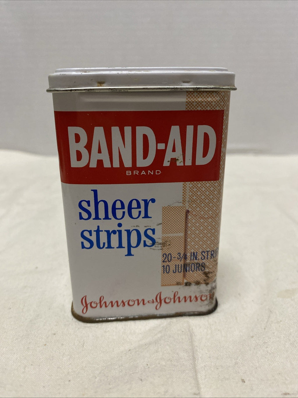 Vintage Band-Aid Metal Tin Box Johnson & Johnson Sheer Strips