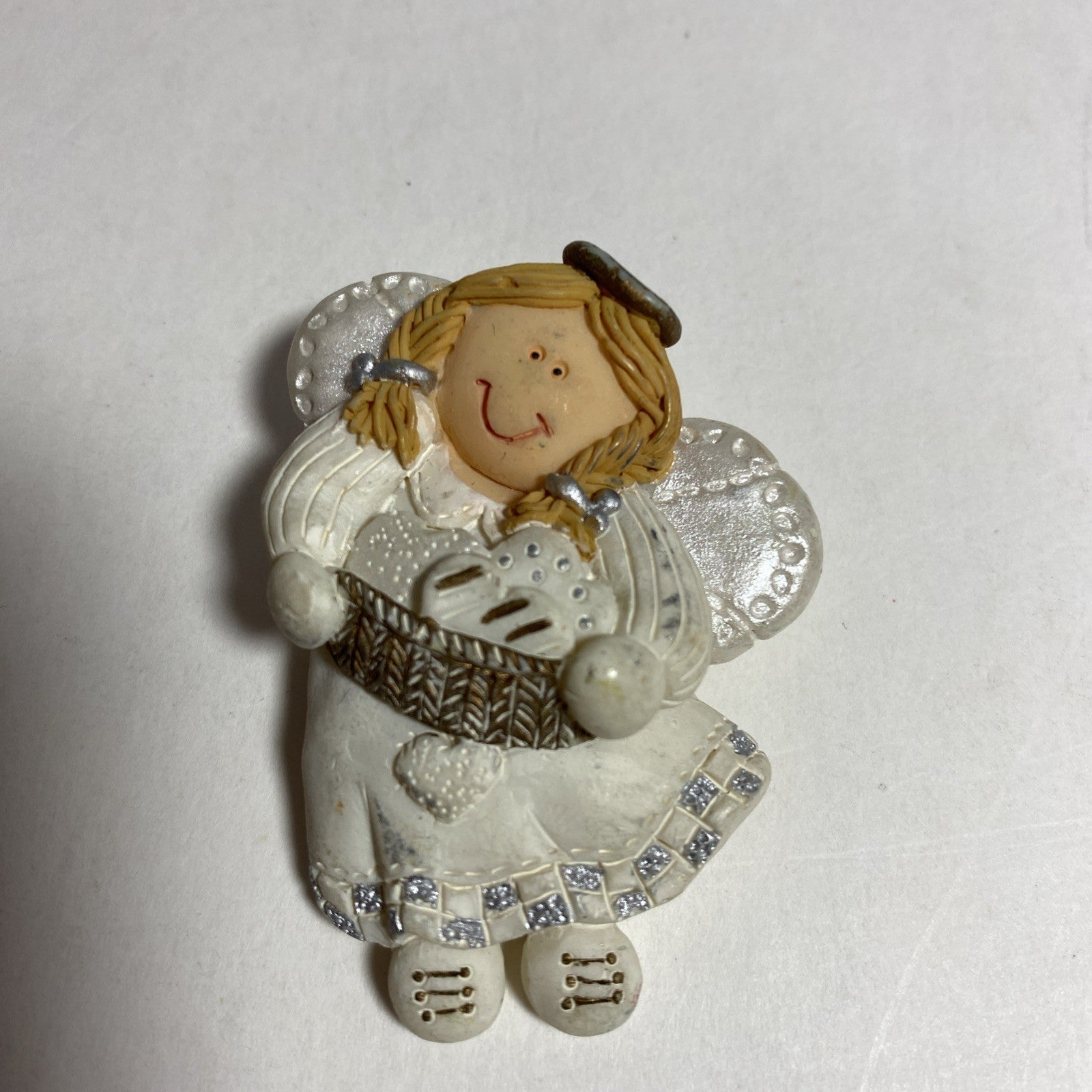 Vintage Brooch / Pin - Large Cartoon Like Angel