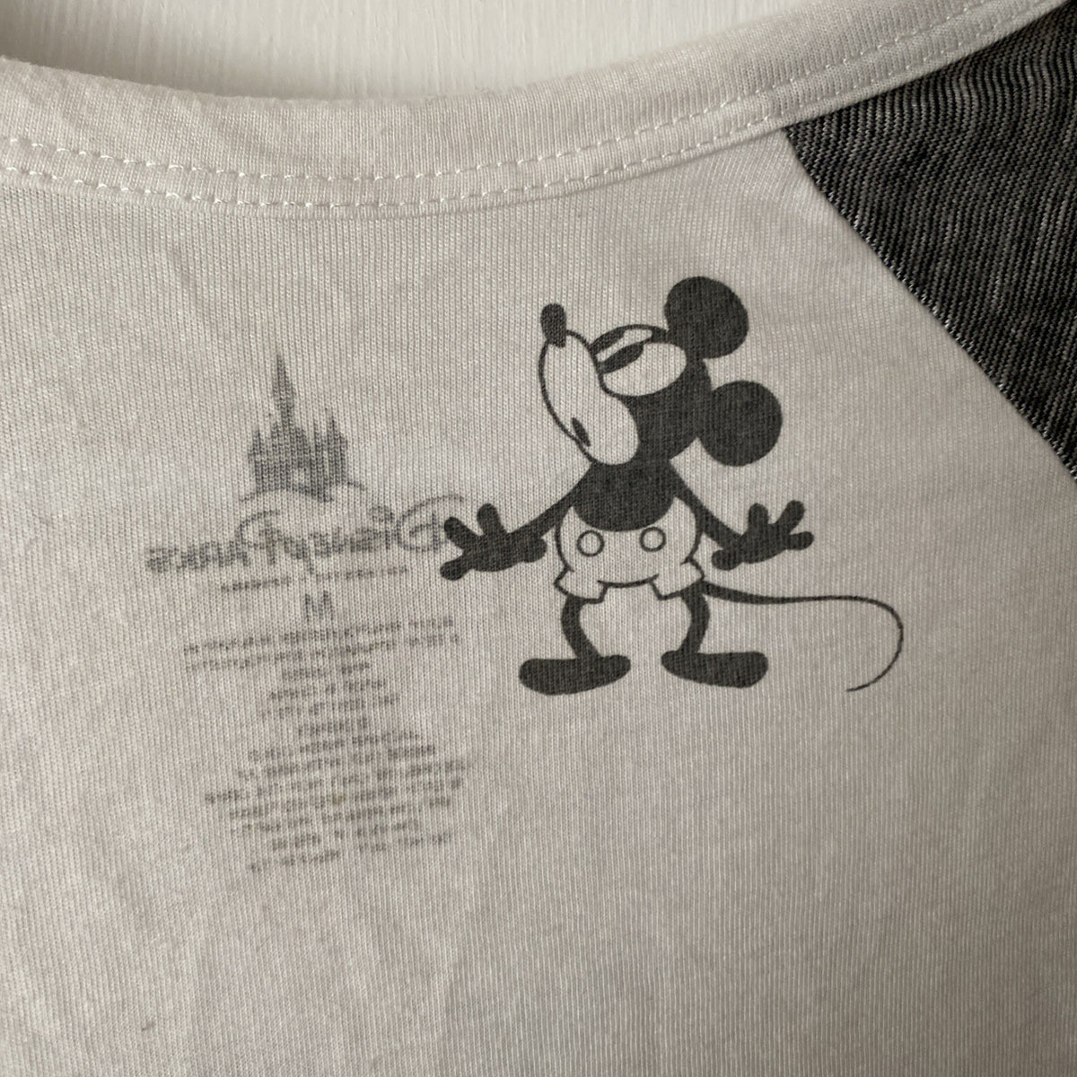 Disney Parks Walt Disney World Gray/White Baseball Raglan 3/4 Sleeve T-Shirt M