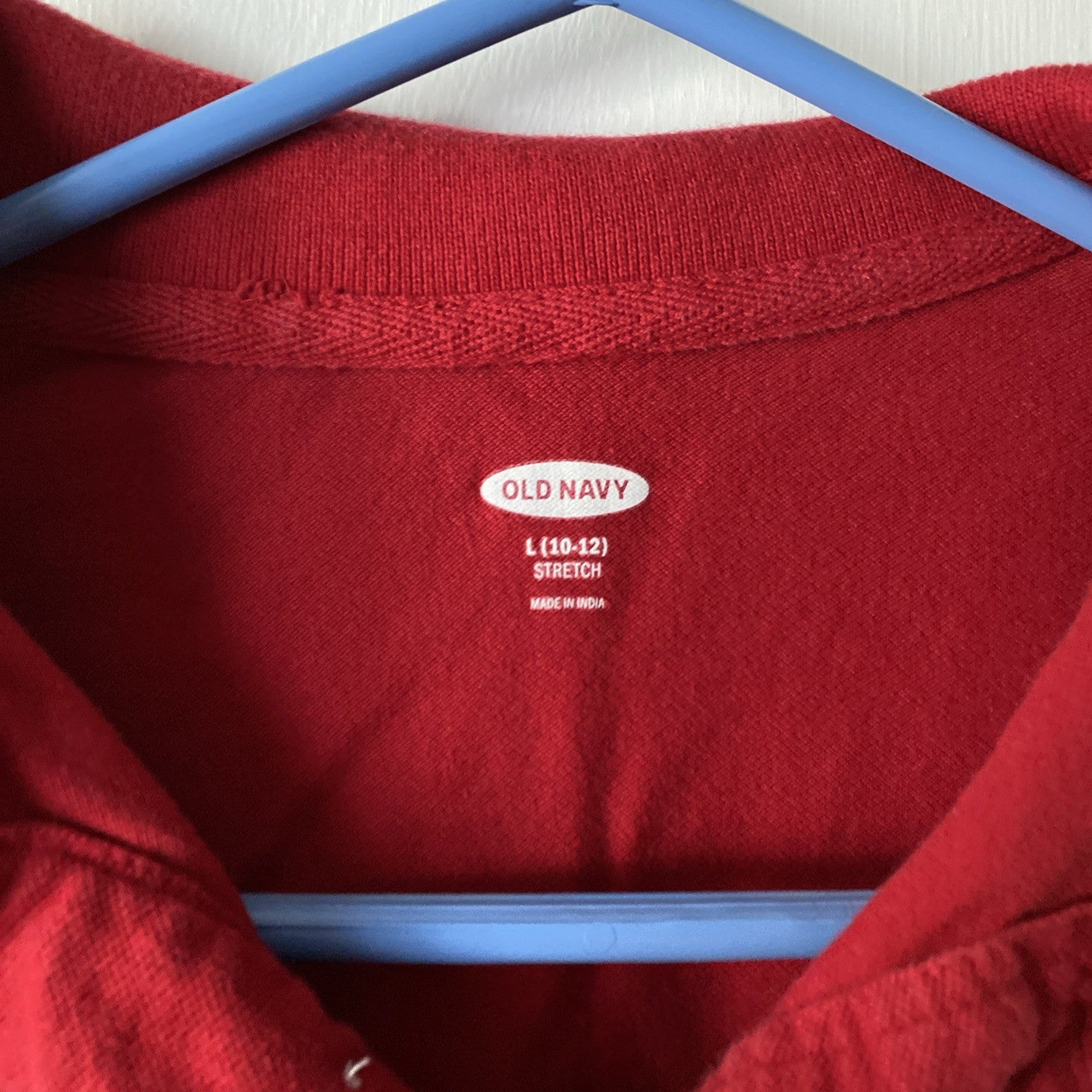 Old Navy kids size large 10–12 stretch polo color red short sleeve