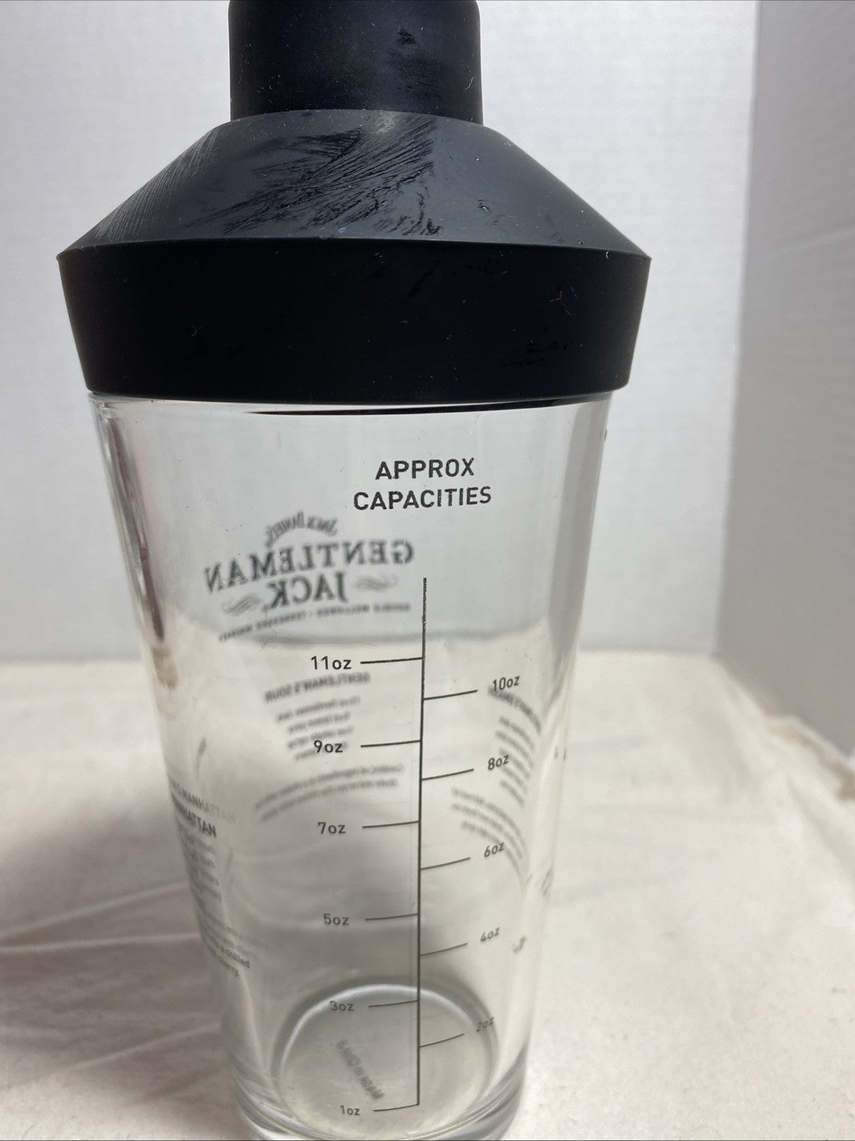 Gentleman Jack Daniel's Tennessee Whiskey Recipe Shaker Glass