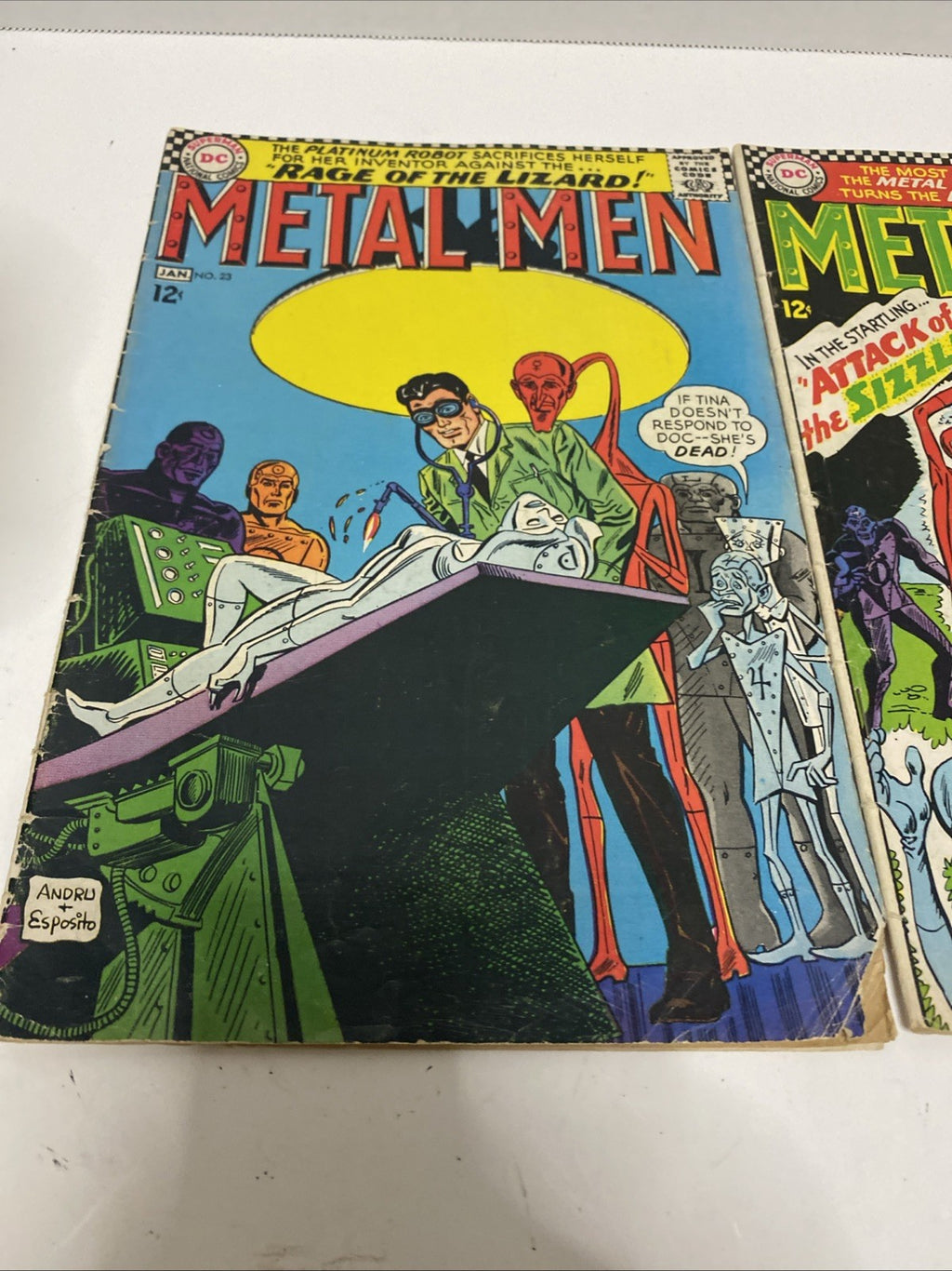 METAL MEN #22 & 23 1967 "RAGE of the LIZARD!" And “Attack Of The Sizzler”