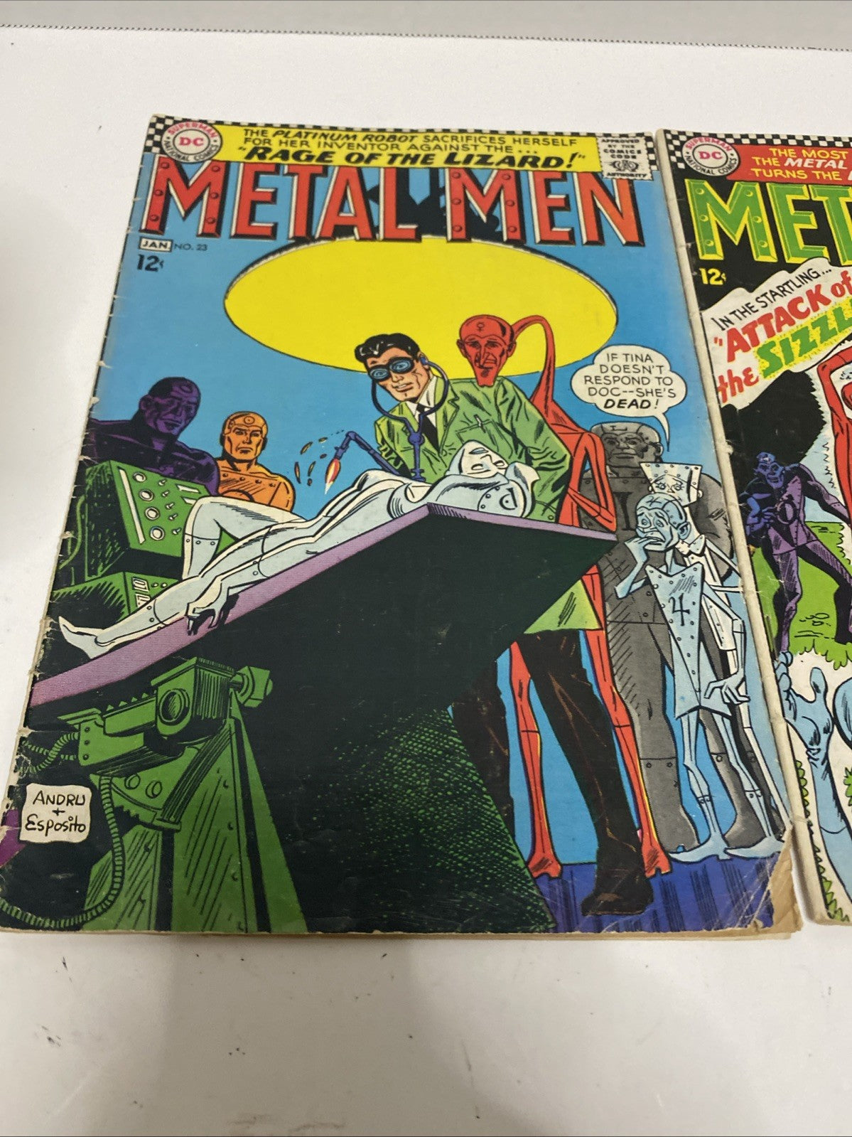 METAL MEN #22 & 23 1967 "RAGE of the LIZARD!" And “Attack Of The Sizzler”