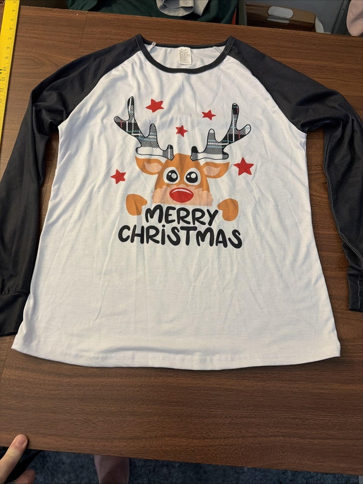 Merry Christmas Rudolph Women’s Extra Small Long Sleeve T-Shirt