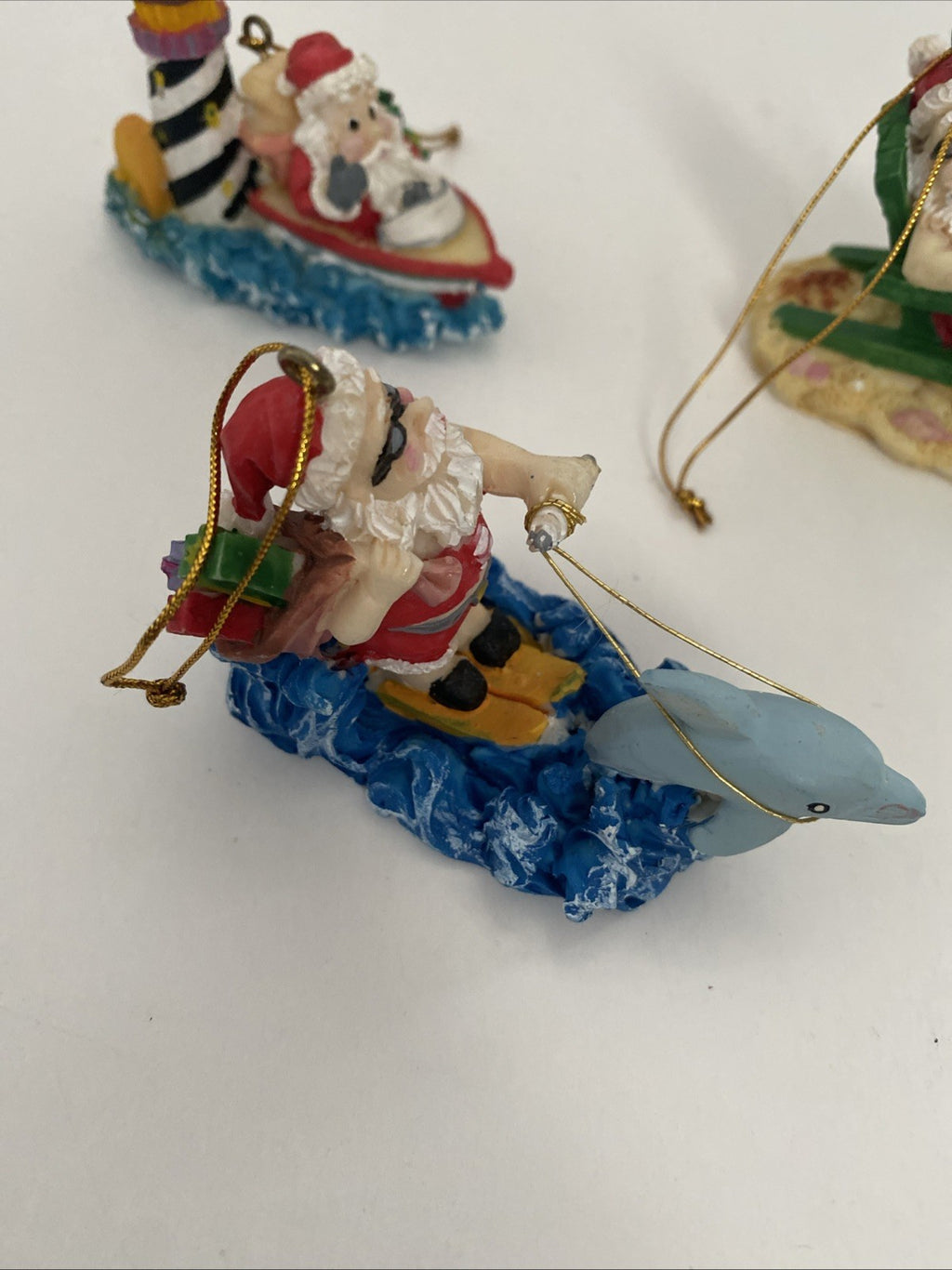 Seaside Santa ornaments Christmas tree decorations