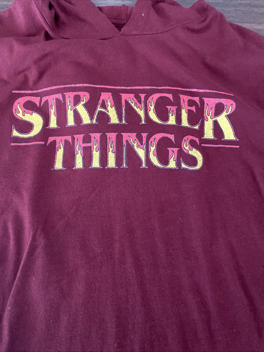 Stranger Things  Long Sleeve W/Hoodie Mens Juniors L Netflix Original