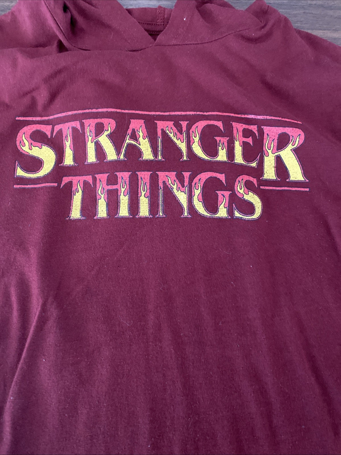 Stranger Things  Long Sleeve W/Hoodie Mens Juniors L Netflix Original