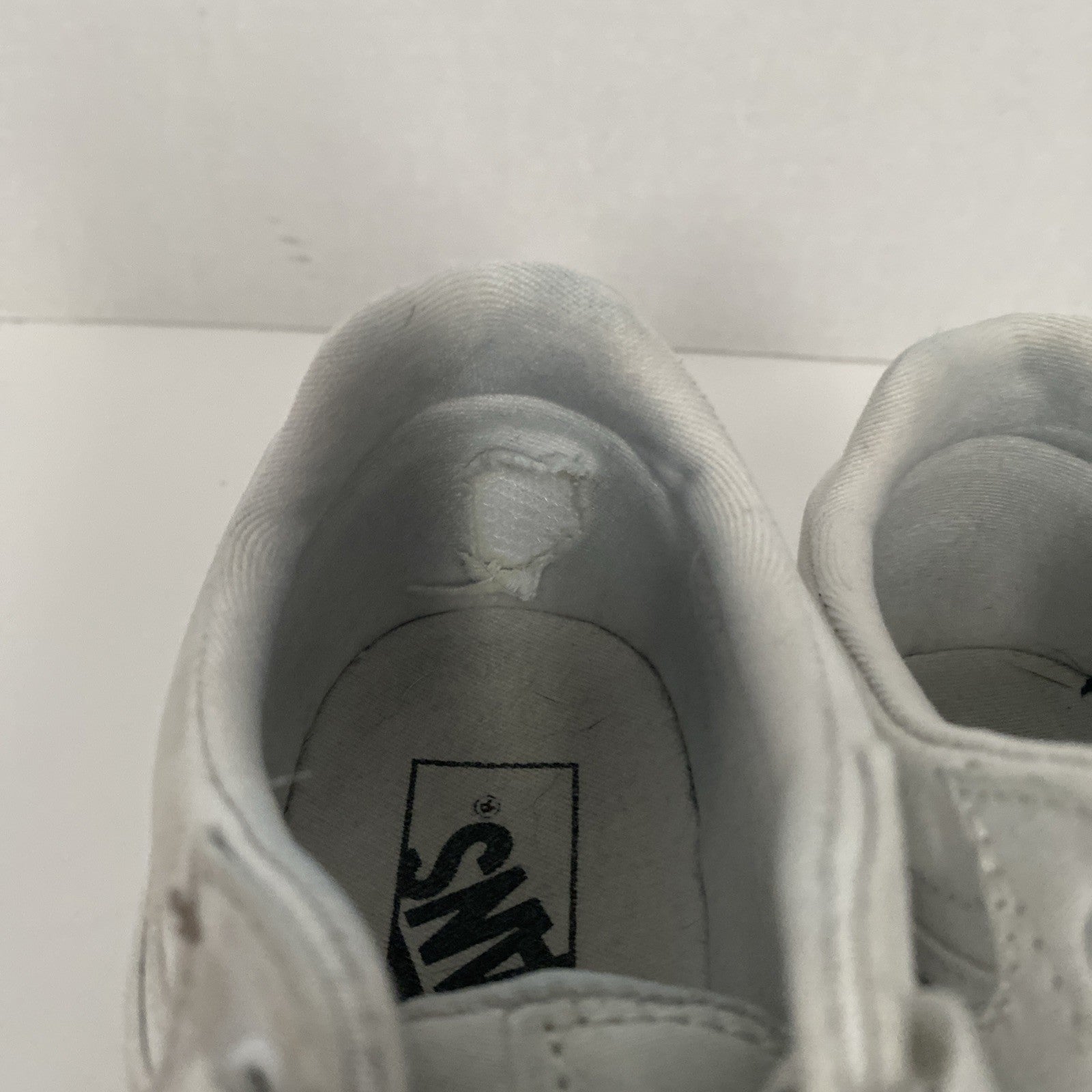Vans white sneakers size 8