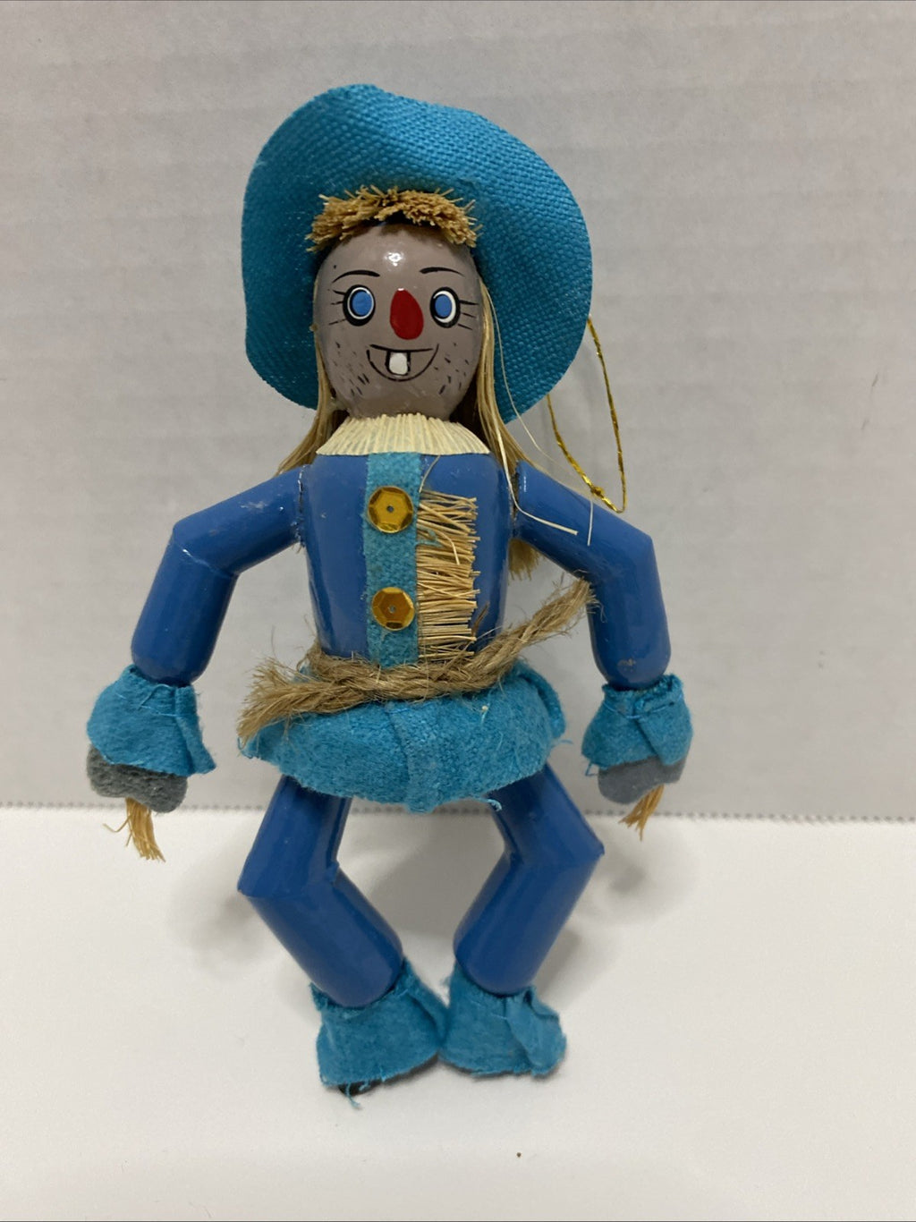 Kurt S Adler Halloween Scarecrow Christmas Ornament Wizard Of Oz Blue
