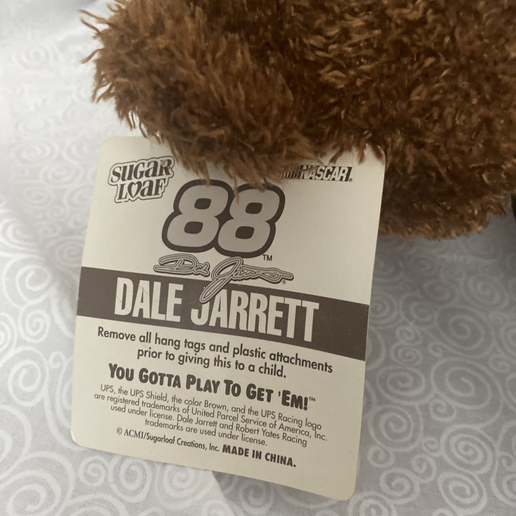 Vintage UPS Teddy Bear Nascar "Dale Jarrett" 88 by Sugar Loaf with Tags