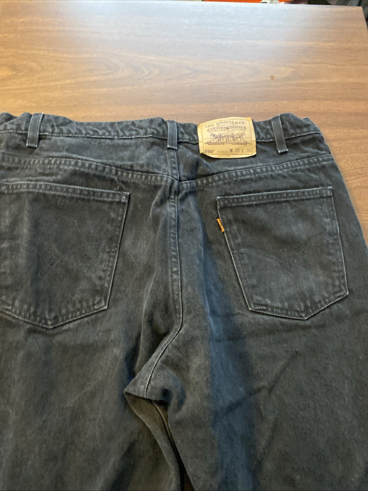 Levi's Men's 550 Relaxed Fit Jeans - 38x30 - Black