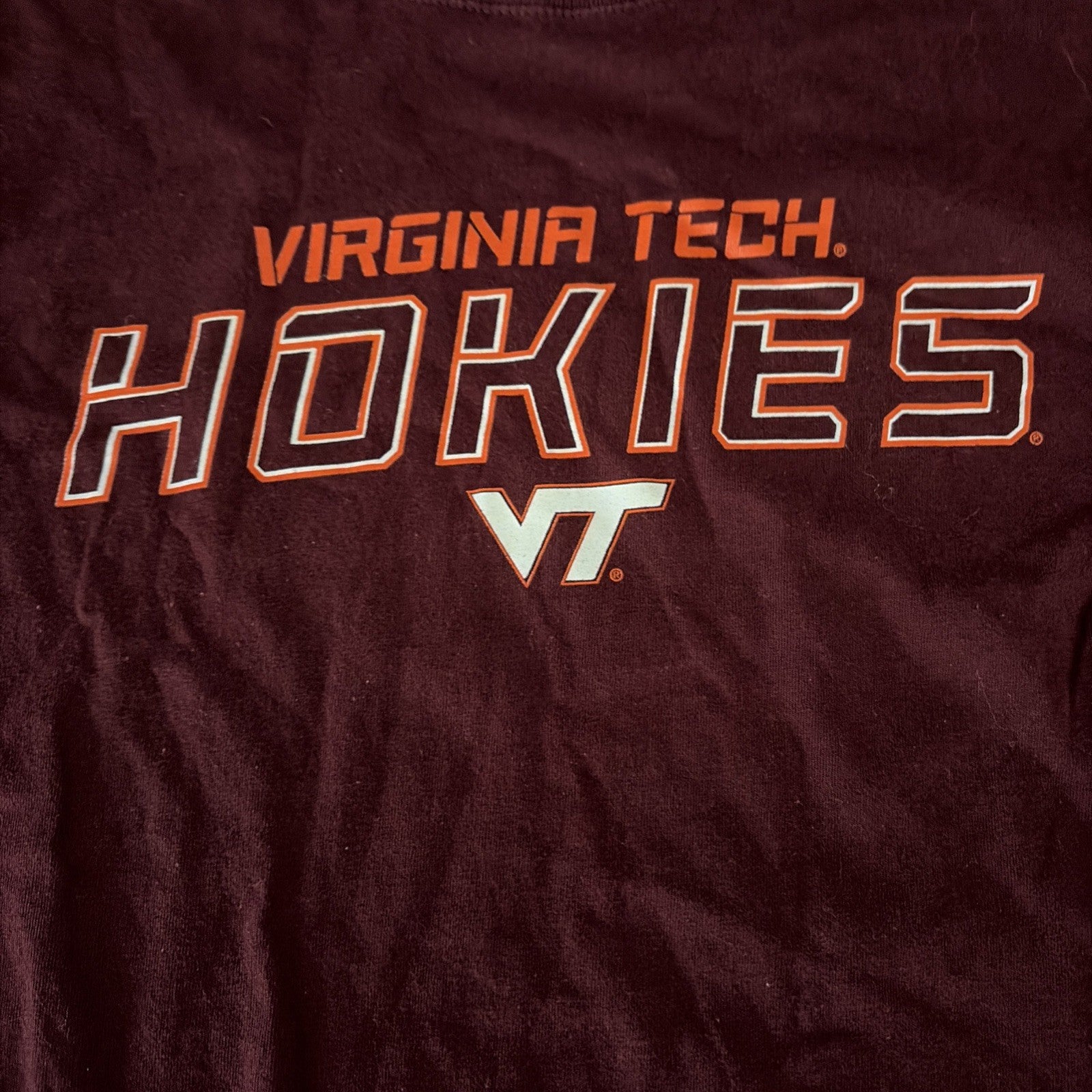 Virginia Tech Hokies Men’s Medium Short Sleeve T-Shirt Maroon
