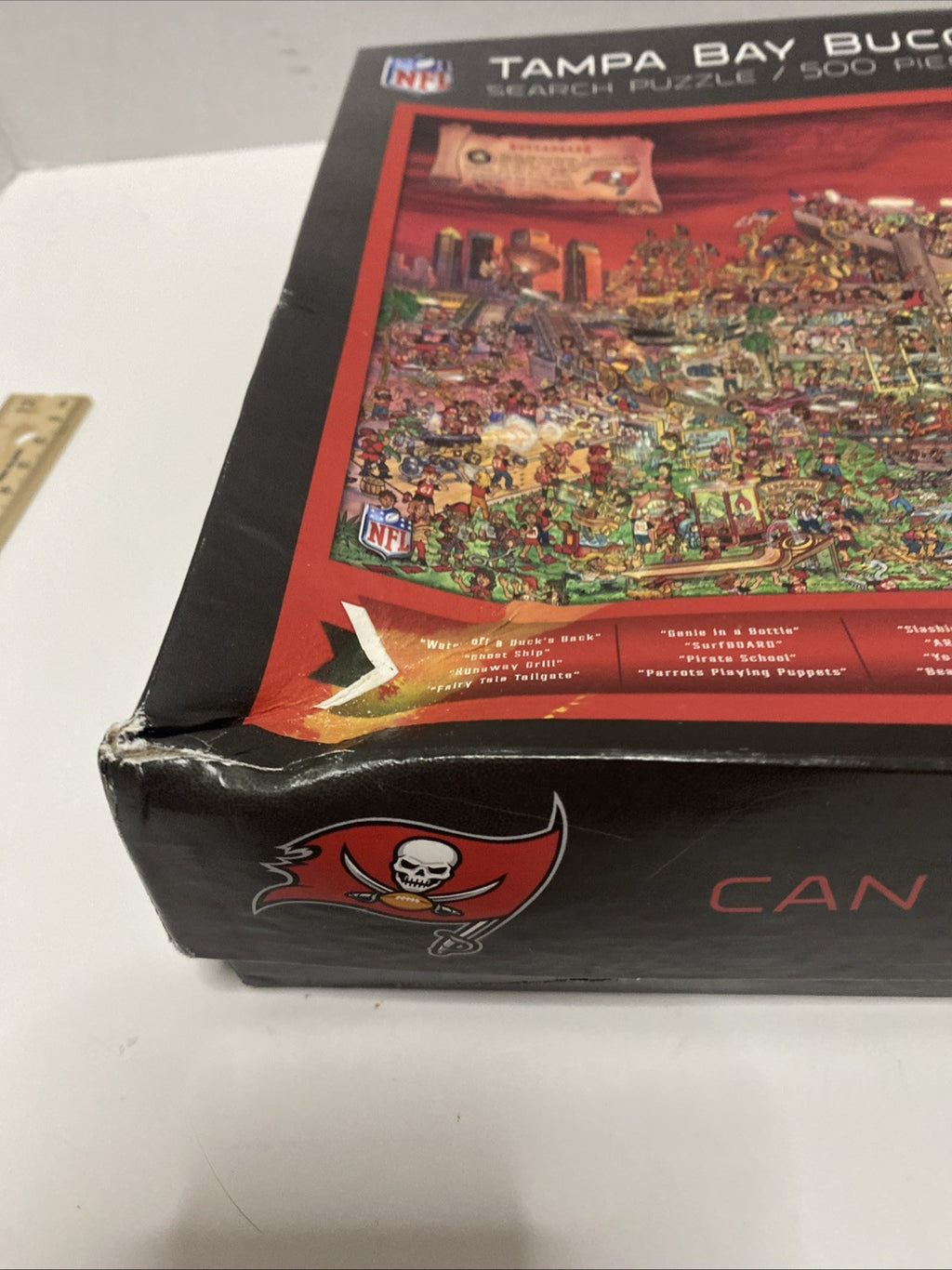 NFL Tampa Bay Buccaneers Search Jigsaw Puzzle 500 Pieces Find 20 Hidden Items