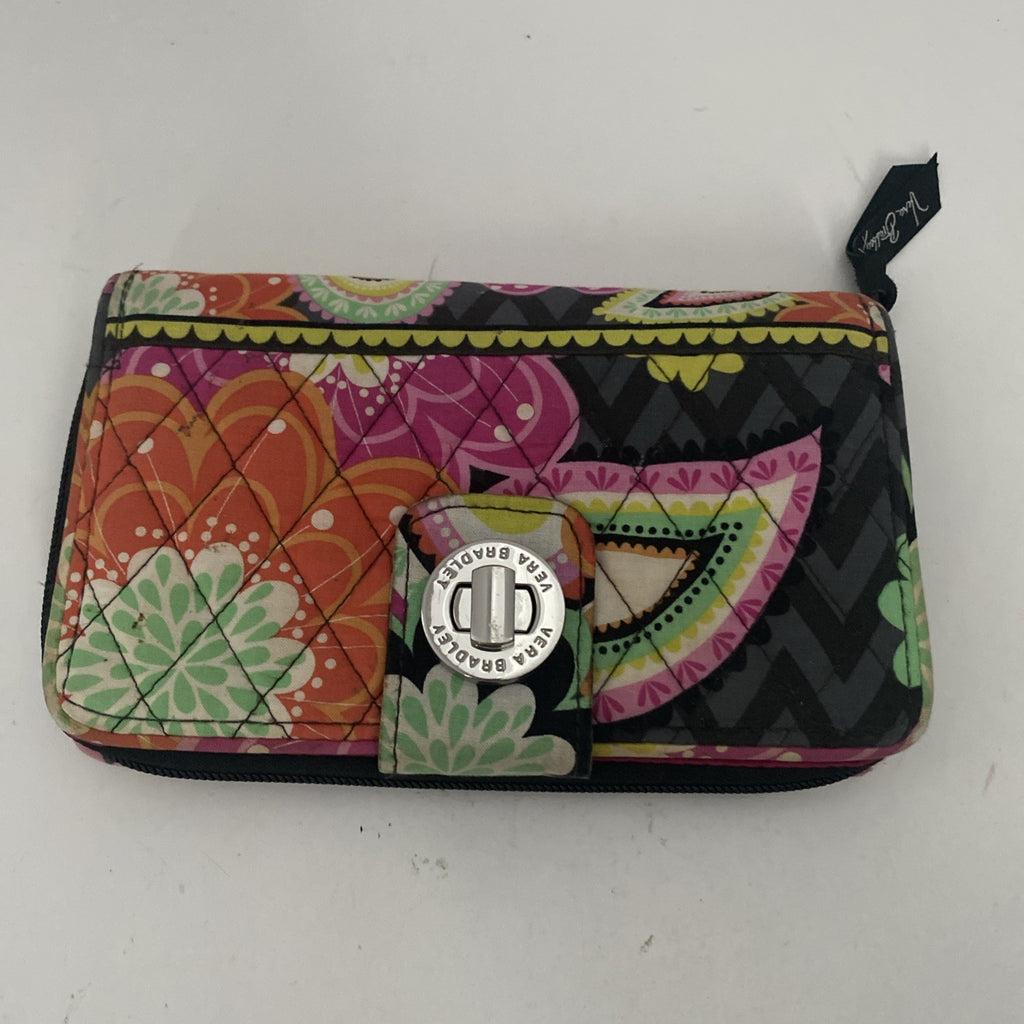 Vera Bradley Clutch Zipper Paisley Wallet