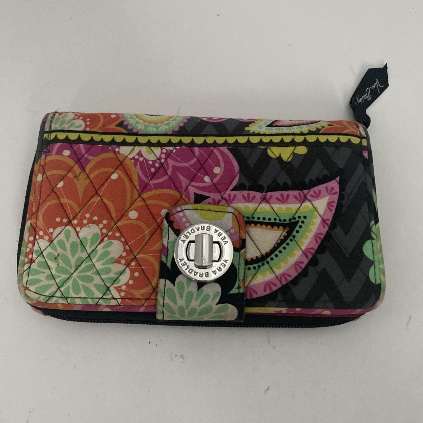 Vera Bradley Clutch Zipper Paisley Wallet