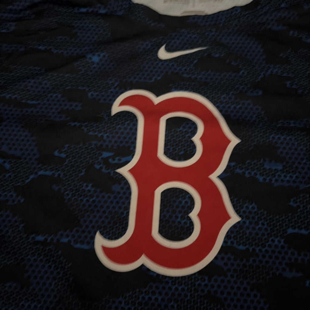 Boston Red Sox MLB Nike Dri-Fit Tee T-Shirt Blue Center Swoosh Size Large L