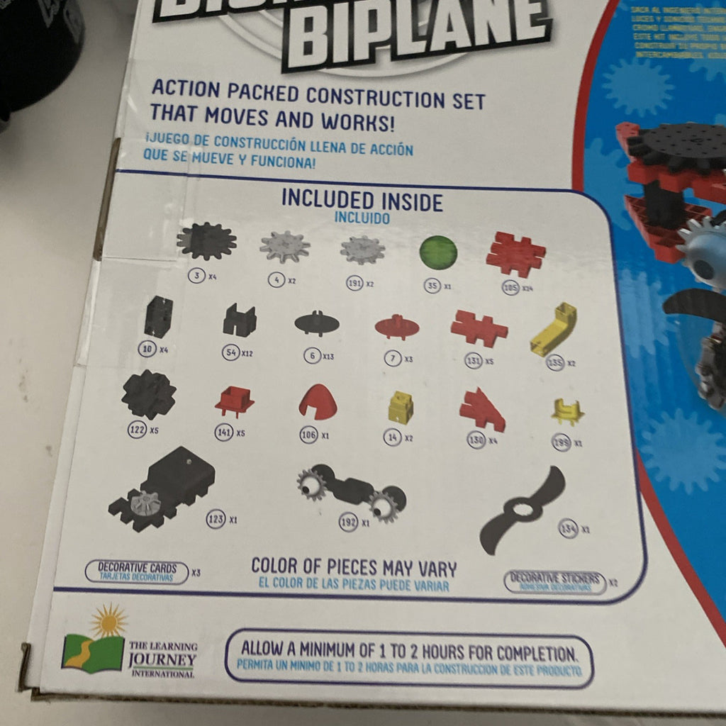 Techno Gears Bionic BIPLANE ONLY Set 80 Pieces KIDS Ages 6+ Construction Set.