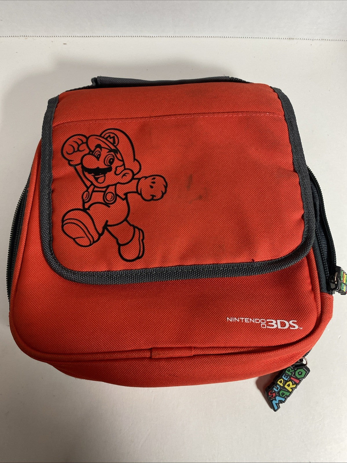 Super Mario Carrying Case vtg Nintendo 3DS Red Big Mario Logo