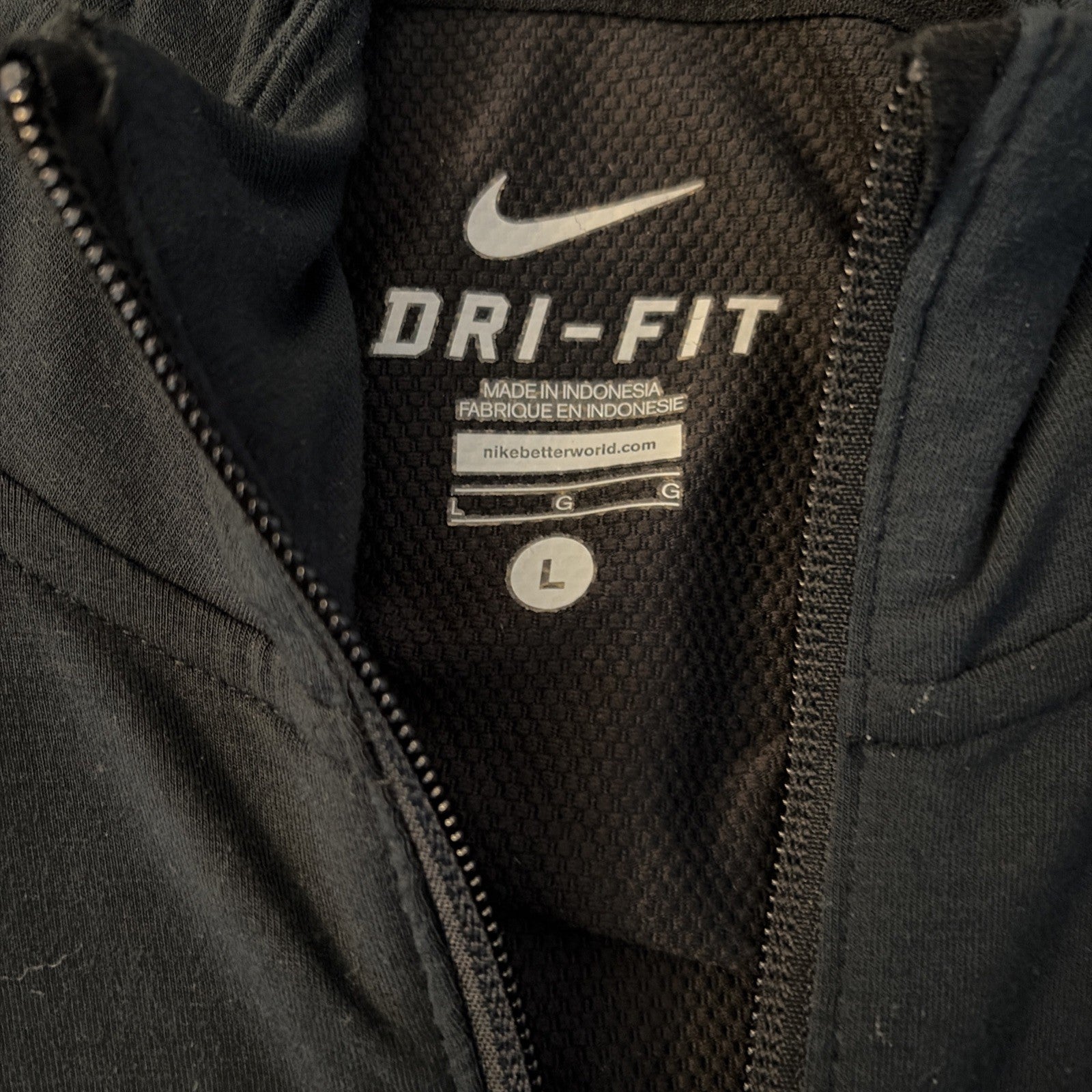 Nike Dri Fit Ohio State full zip black Logo Ng Sleeve Size Large