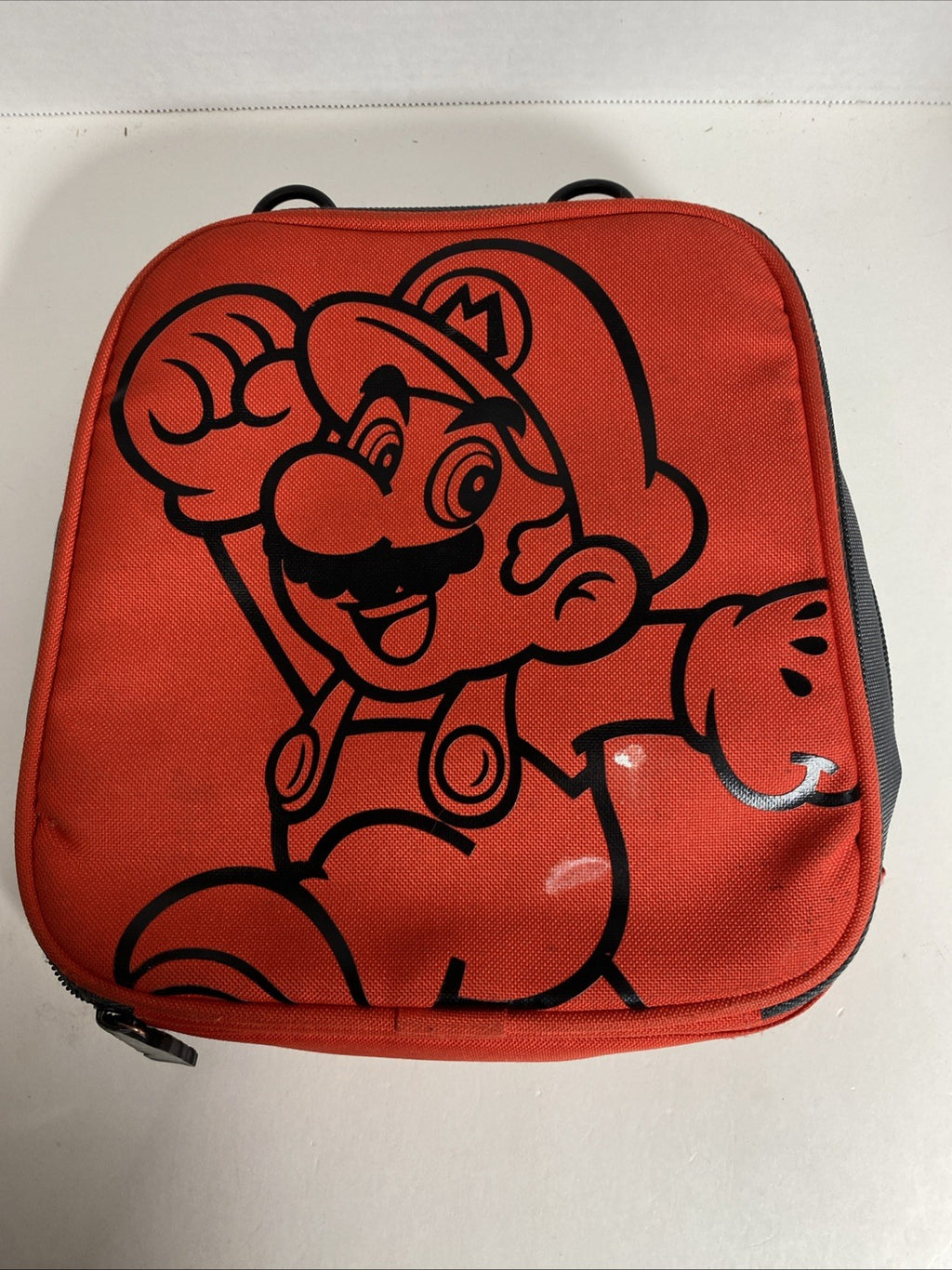 Super Mario Carrying Case vtg Nintendo 3DS Red Big Mario Logo