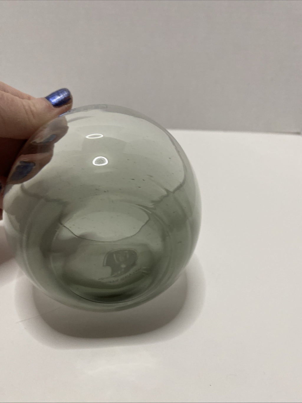 OAKLAND RAIDERS VINTAGE 70's Smoked Roly Poly Glass - MINT Shape
