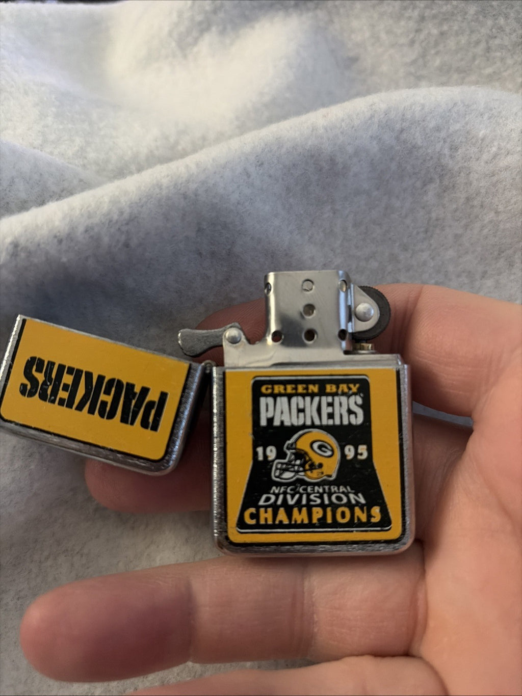 Zippo Lighter NFL Green Bay Packers 1995 NFC Central Division Champions