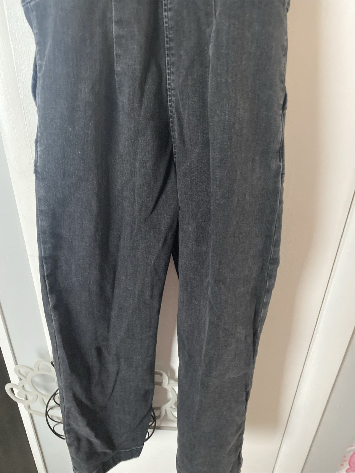 Abercrombie kids 11/12 black bib overalls denim