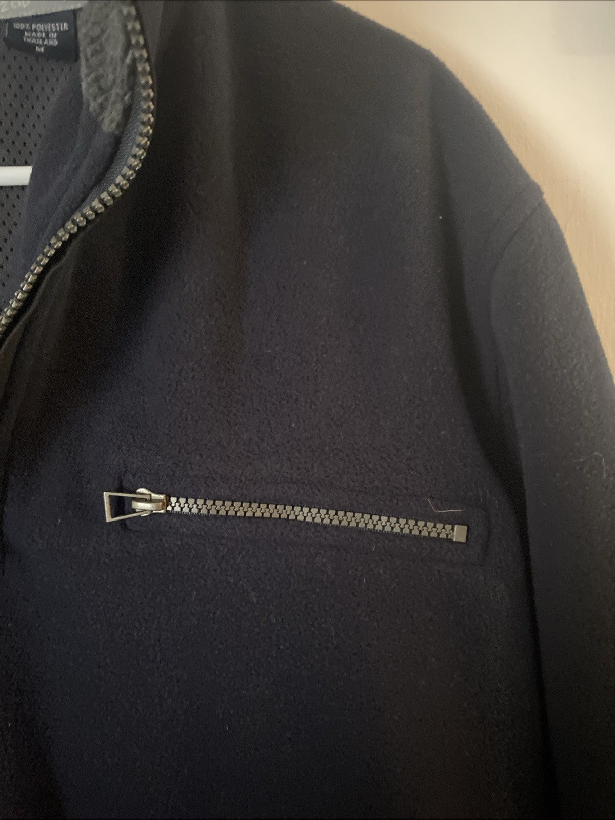 IZOD PULLOVER SWEATSHIRT men's size medium Navy Blue 1/4 zip long sleeve