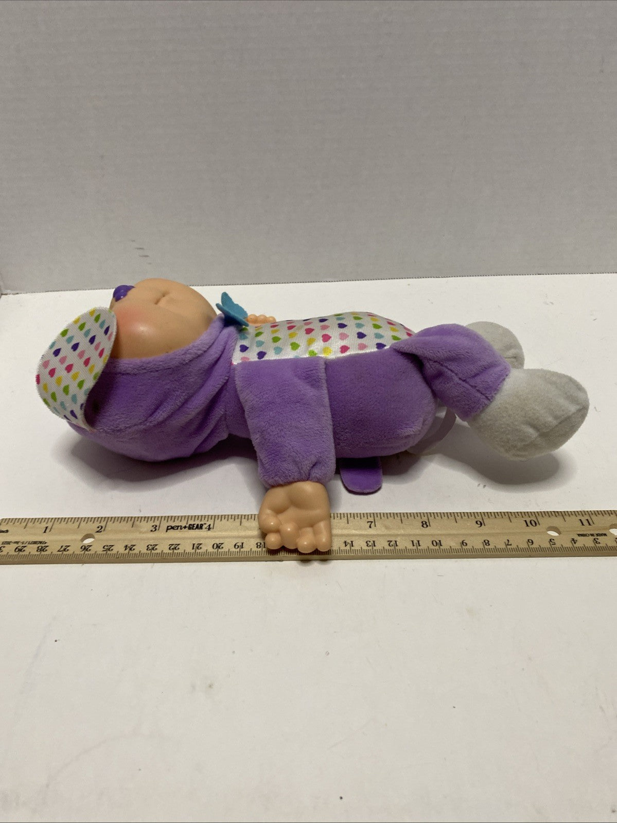 Cabbage Patch Kids CPK Cuties Purple Dog Puppy Doll 10" Valentine Hearts