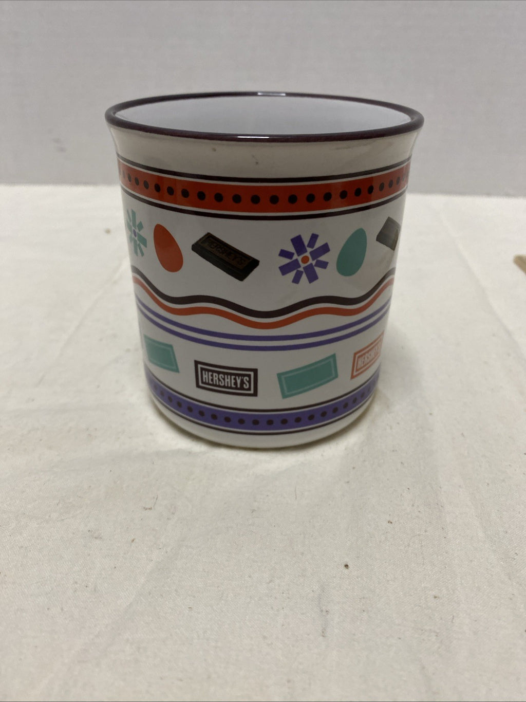 Hershey's Chocolate Cocoa Galerie Brown Orange Purple Coffee Tea Mug Cup